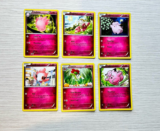 6 X Pokemon Fairy Cards Collection Random Years & Series 5266