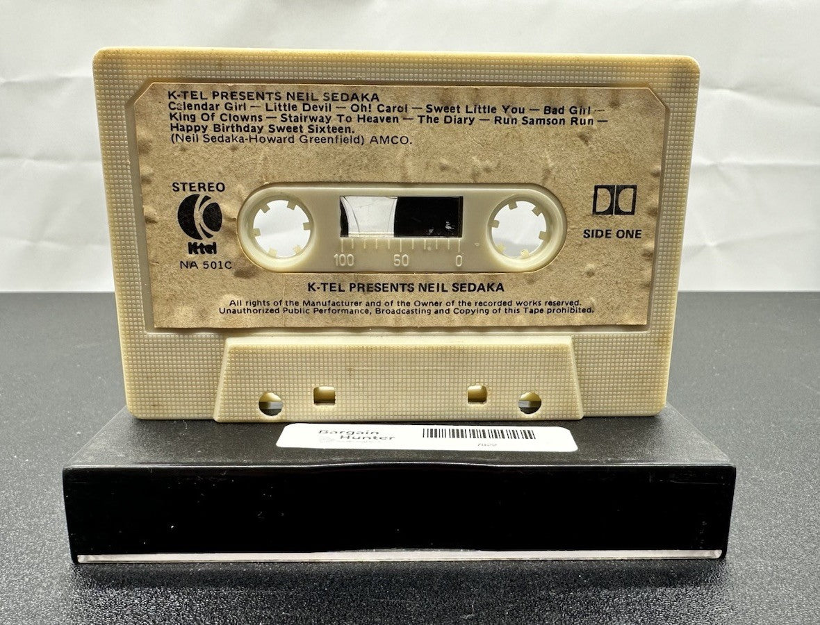 K-Tel Presents Neil Sedaka Cassette Tape In OK Condition 7822