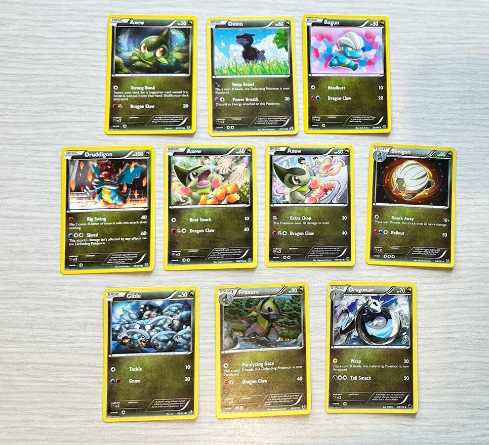 10 X Pokemon Dragon Trading Cards Collection Random Years & Series GC 6391