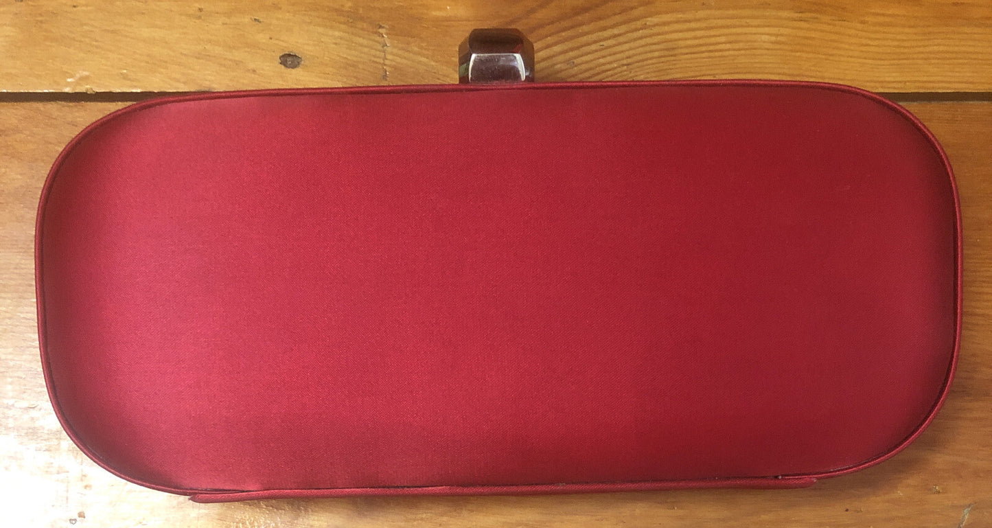 mimco red hard case clutch Purse Good condition RR $139