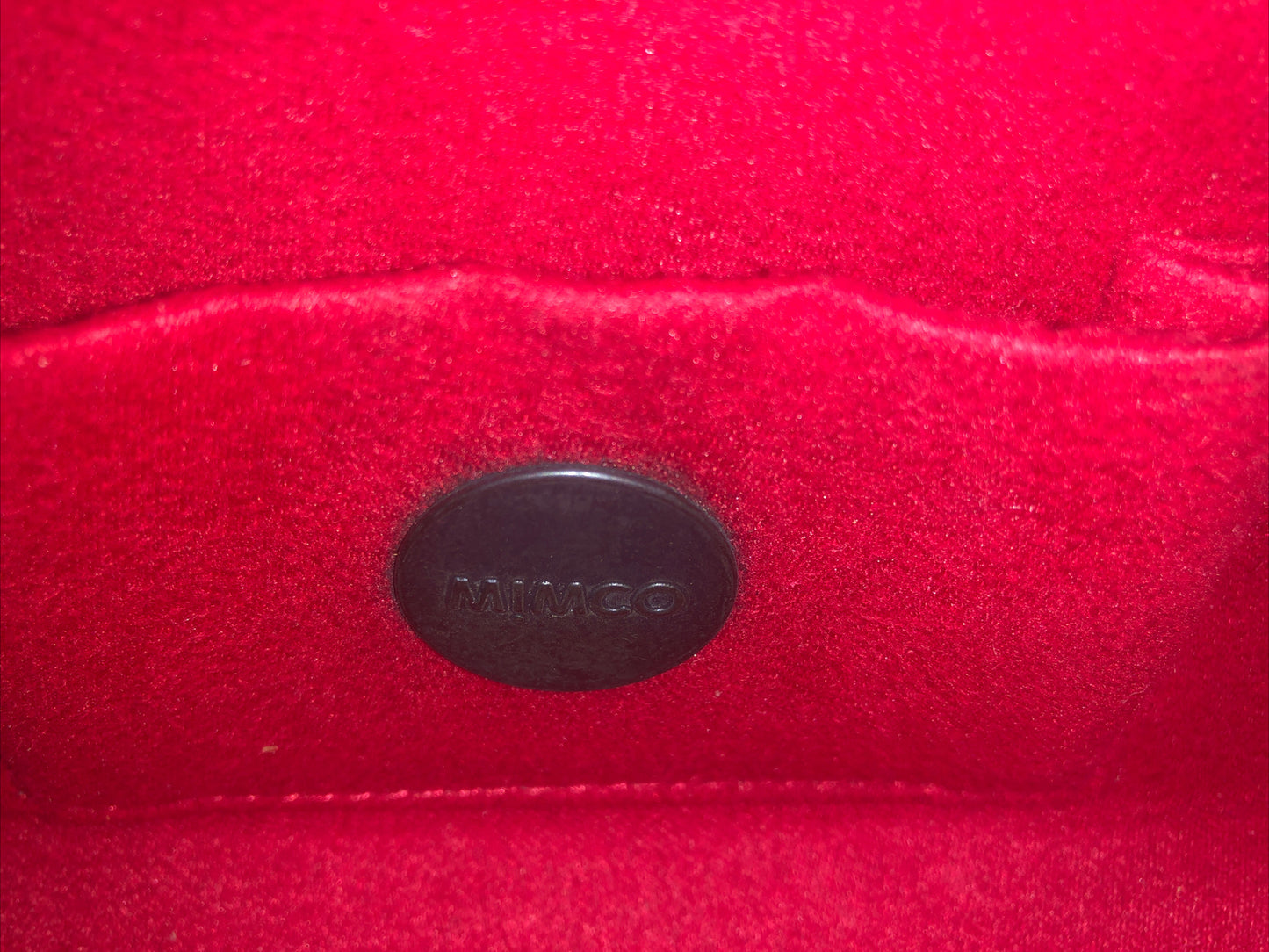 mimco red hard case clutch Purse Good condition RR $139