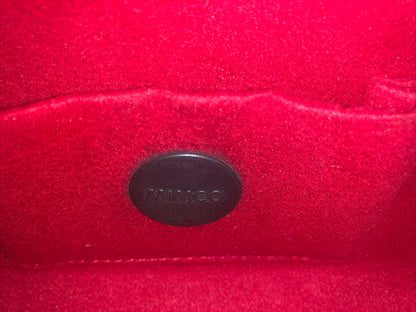 mimco red hard case clutch Purse Good condition RR $139