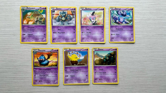 7 X Pokemon Psychic Cards Collection Random Years & Series 5086