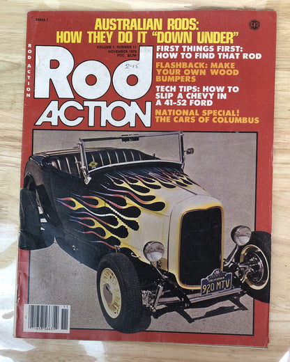 Rod Action Volume 7 Number 11 November Vintage Magazine In Good Condition