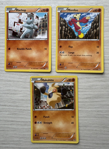 3 X Pokemon Fighting Trading Cards Collection Random Years & Series GC 5089