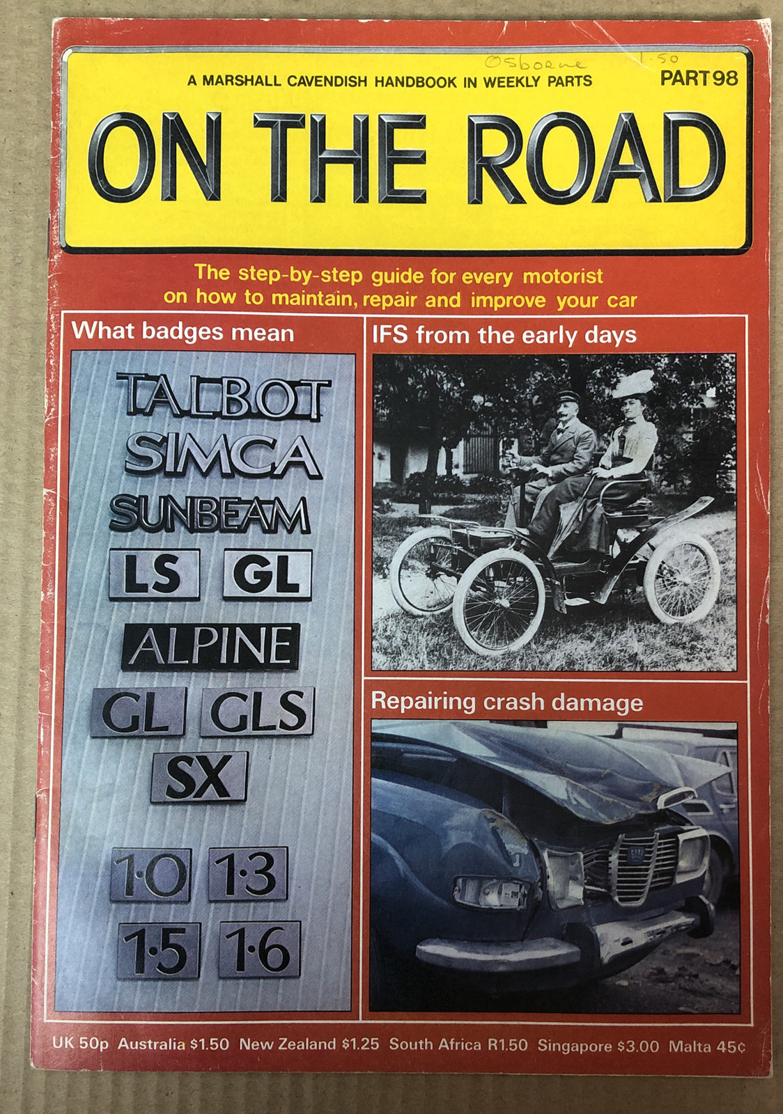 On The Road Part 98 Magazine Vintage In Good Condition