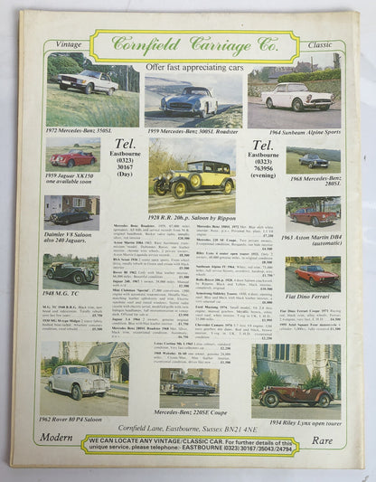 Practical Classics & Car Restorer Vol. 1 No. 12 1981 Magazine In Good Condition