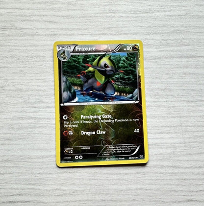 Fraxure Pokemon Reverse Holo Dragon Card Year 2013 (5243)