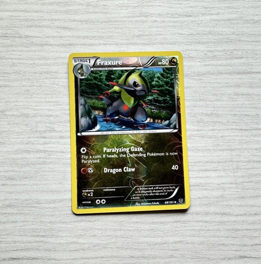Fraxure Pokemon Reverse Holo Dragon Card Year 2013 (5243)