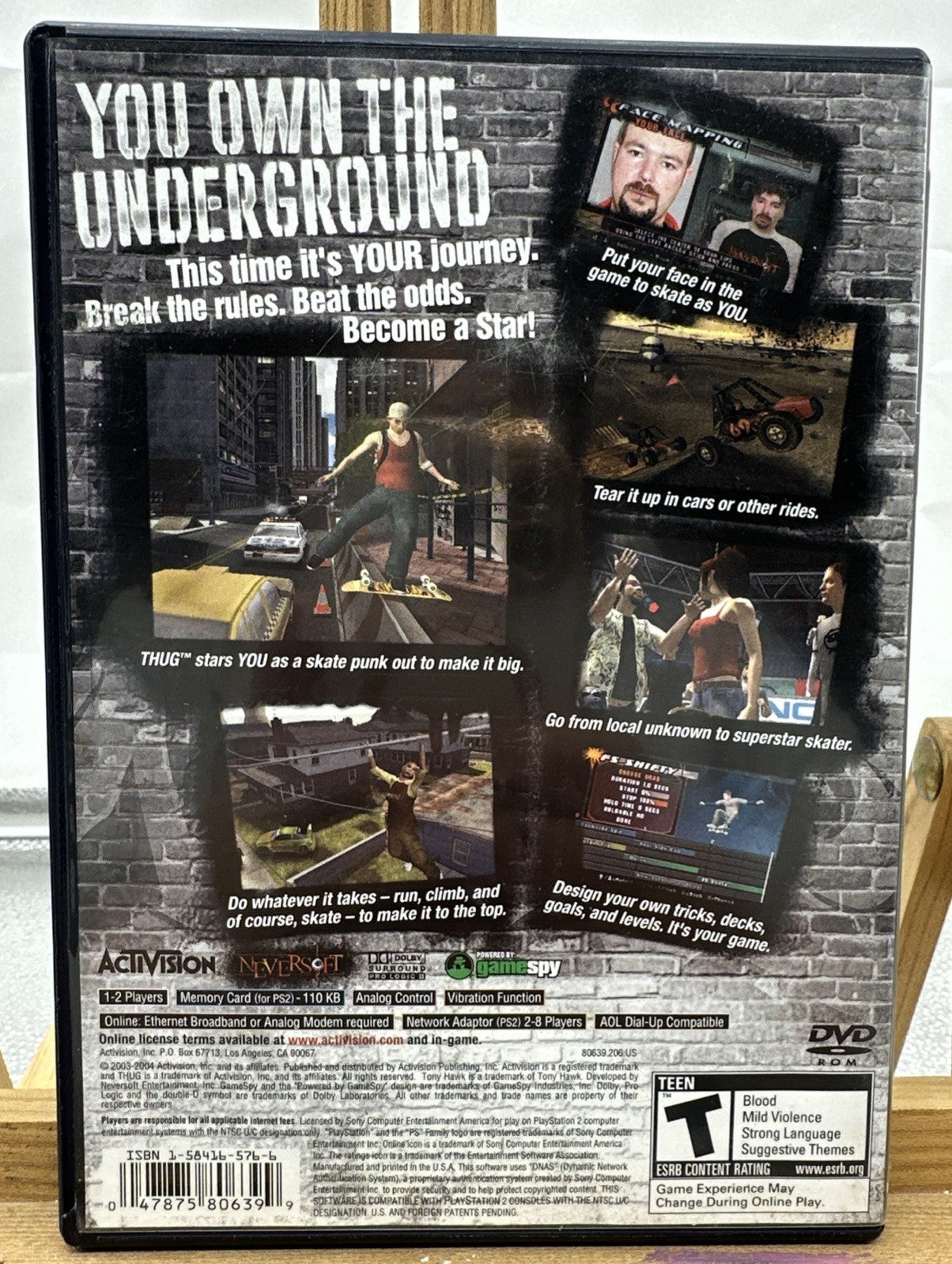 Tony Hawk's Underground PlayStation 2/PS2 Complete Game NTSC U/C  9198