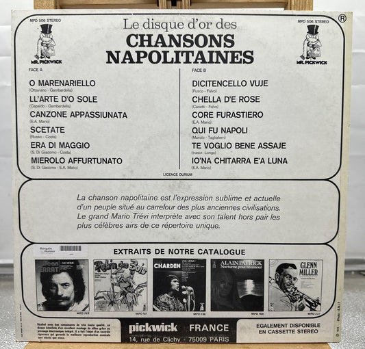 Le Disque D'or Des Chansons Napolitaines Mario Trevi Record In Good Cond 6685