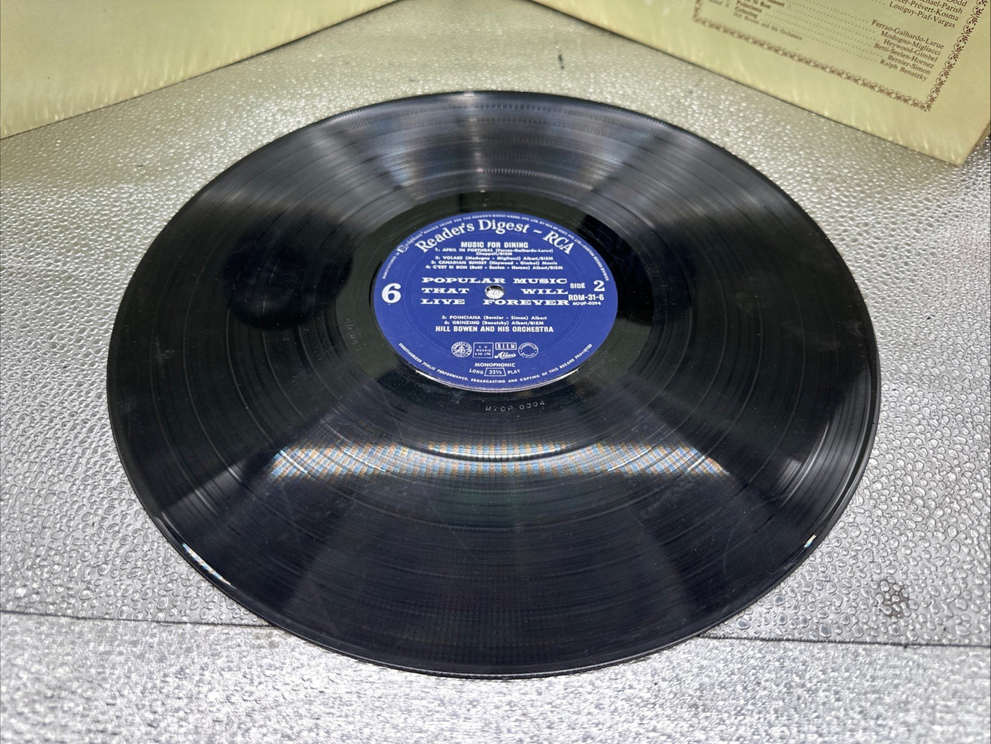 Reader's Digest Popular Music That Will Live Forever Record In OK Condition 7678