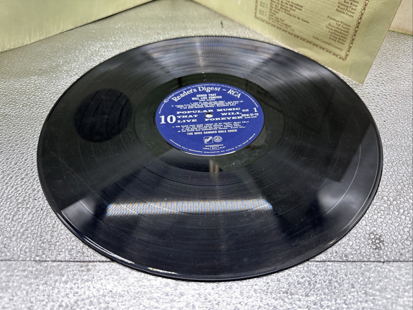 Reader's Digest Popular Music That Will Live Forever Record In OK Condition 7678