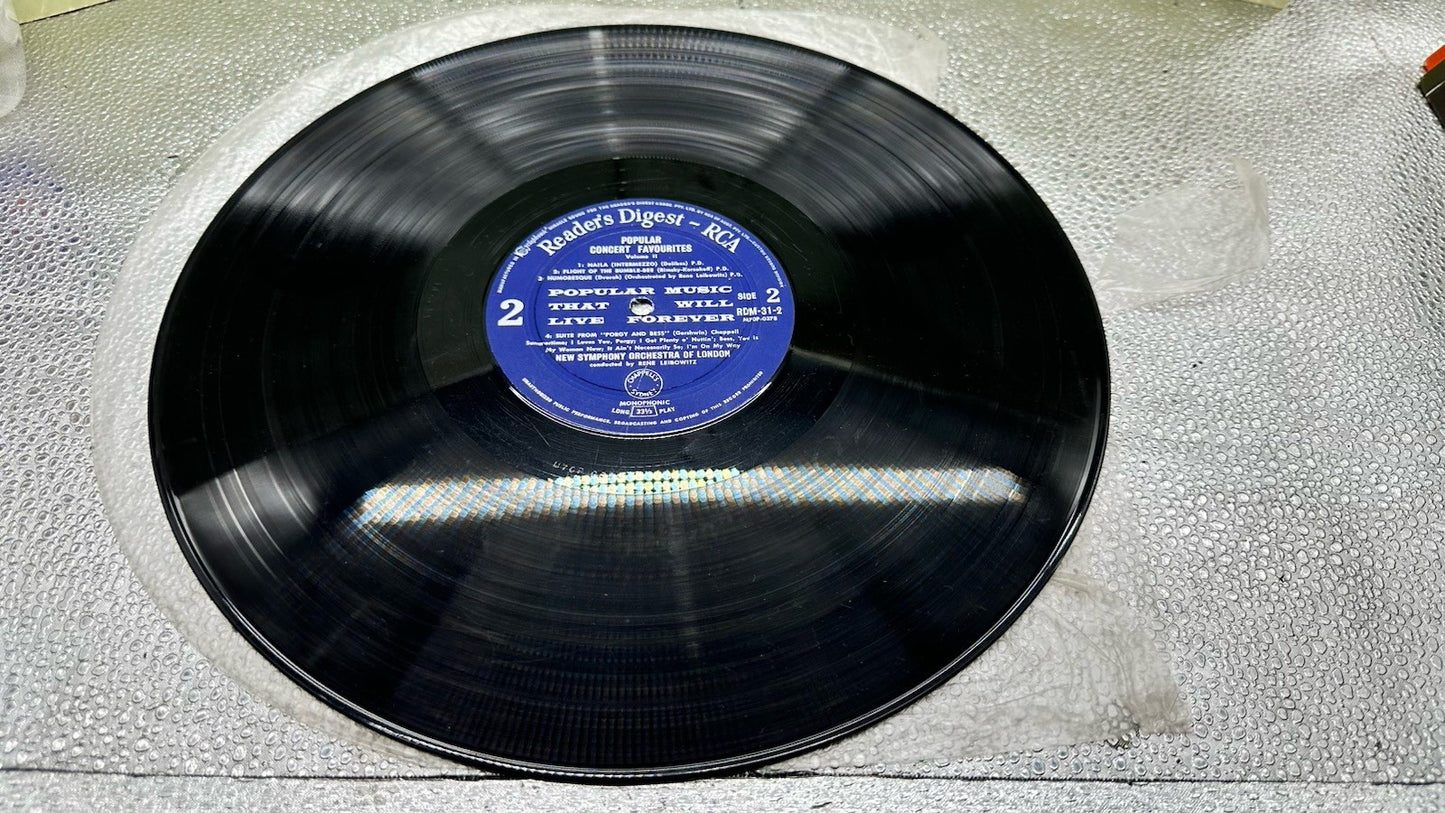 Reader's Digest Popular Music That Will Live Forever Record In OK Condition 7678
