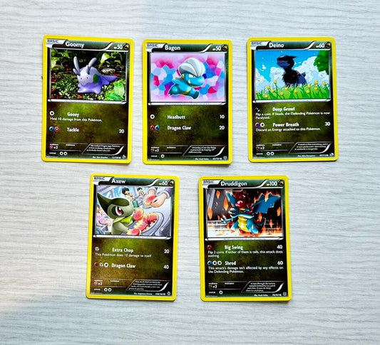 5 X Pokemon Dragon Trading Cards Collection Random Years & Series GC 6391