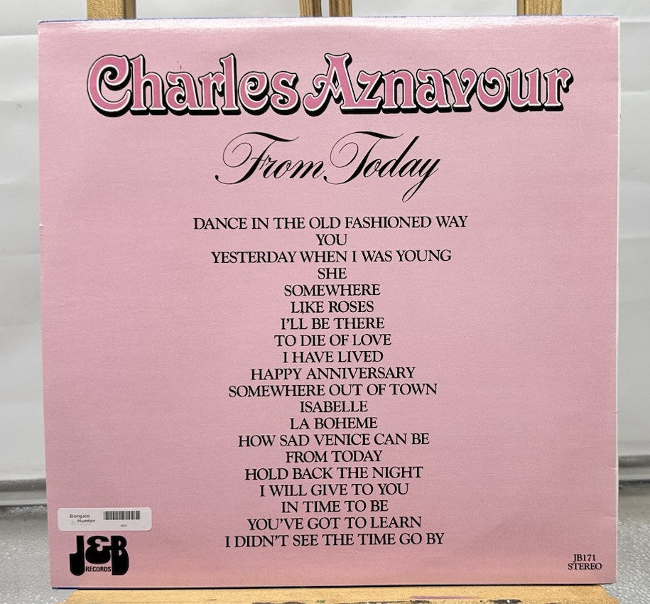 Charles Aznavour – From Today 20 Beautiful Songs Record In Good Condition 6639