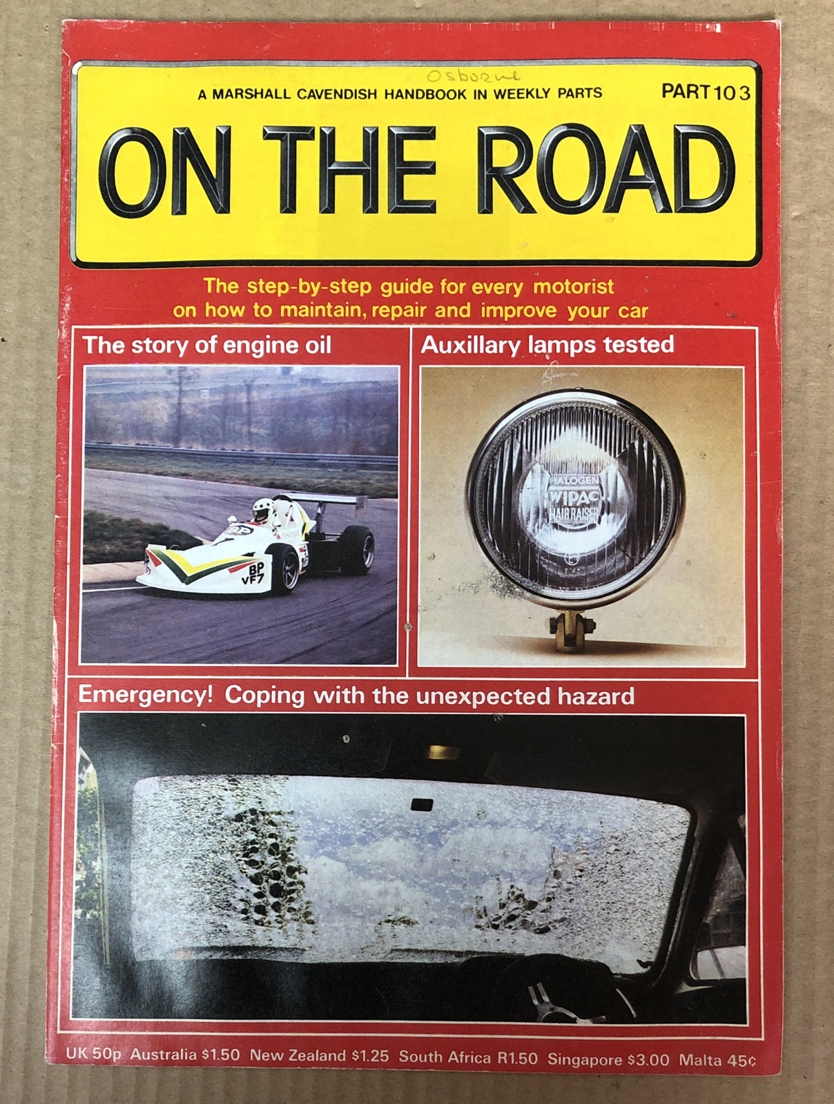 On The Road Part 103 Magazine Vintage In Good Condition