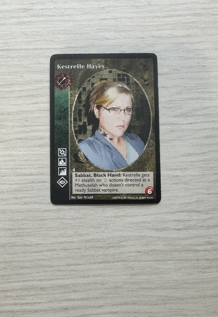 VAMPIRE THE ETERNAL STRUGGLE KESTRELLE HAYES 2006 WHITE WOLF DECKMASTER CARD #6