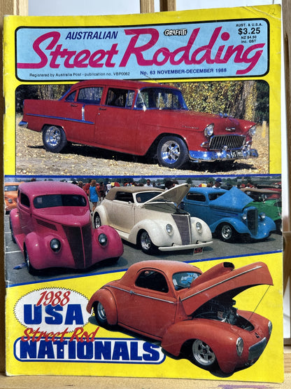 Graffiti Australian Street Rodding Magazine No.63 November/December 1988 In VGC