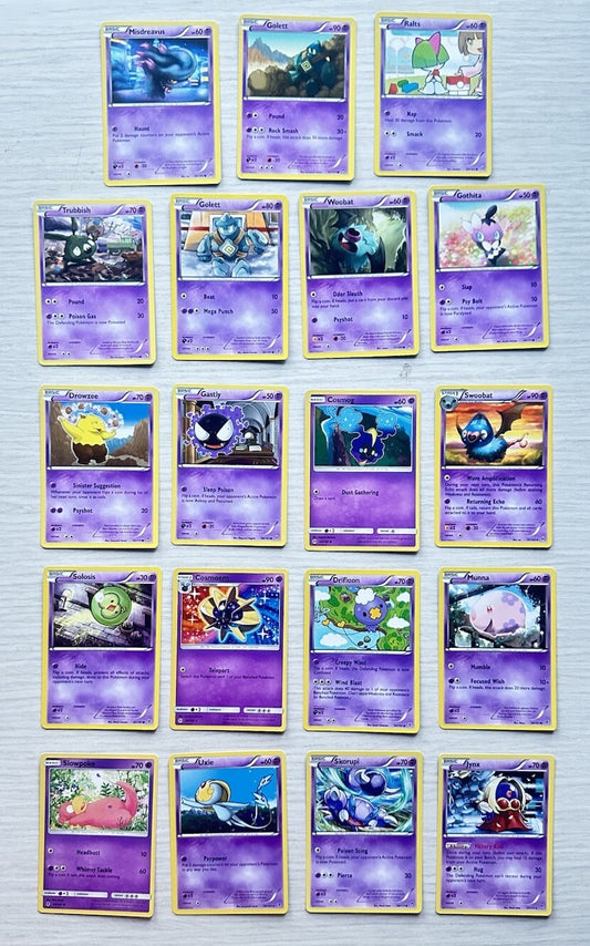 19 X Pokemon Psychic Cards Collection Random Years & Series 5086