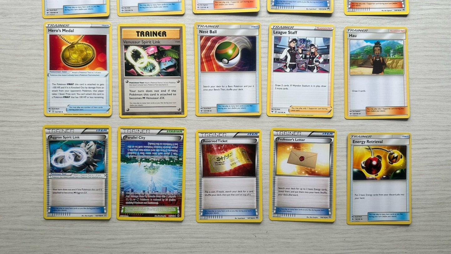 20 X Pokemon Trainer Cards Collection Random Years & Series 6388