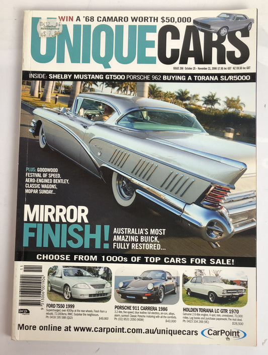Unique Cars Issue 266 2006 Vintage Magazine In Good Condition
