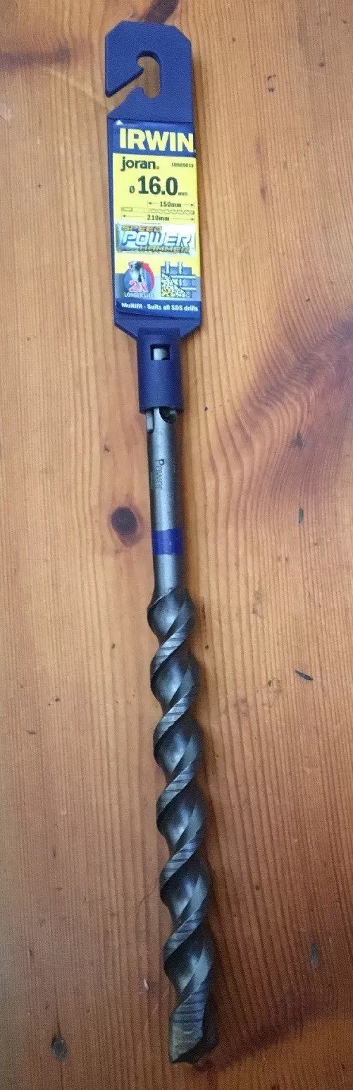 Irwin Joran Multi-Fit Shank 16.0mm 150/210 SDS Speed Power Hammer Masonry Drill