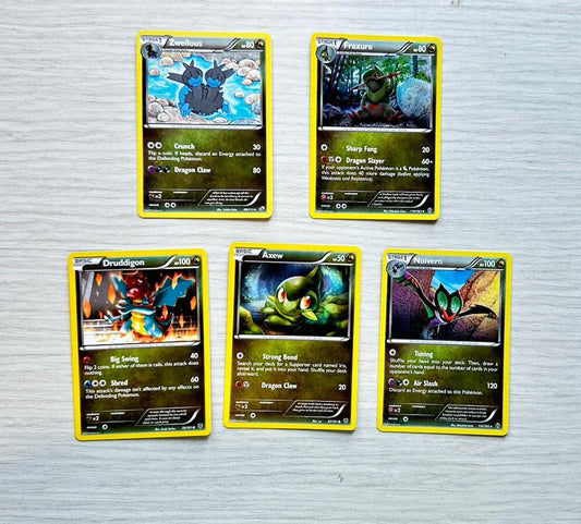 5 X Pokemon Dragon Trading Cards Collection Random Years & Series GC 6391