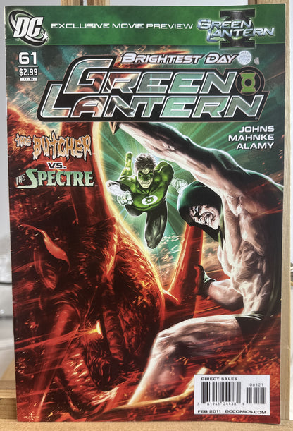 Brightest Day Green Lantern Comic No.61 In Good Condition