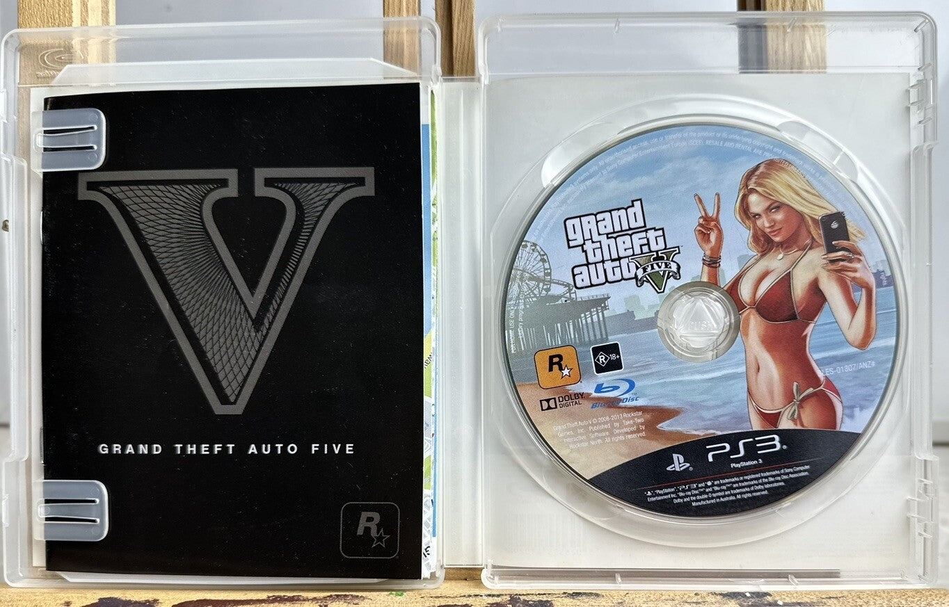 Grand Theft Auto V Five - Playstation 3 PS3 Game MA15+ In Good Condition 5511