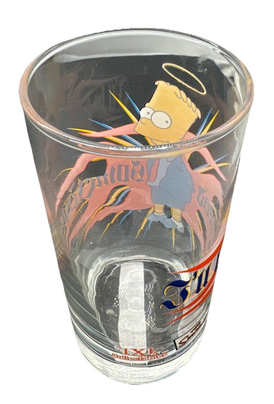 The Simpsons FOX 2006 IXL Collectable Glass Cup Bart LIMITED EDITION  8811