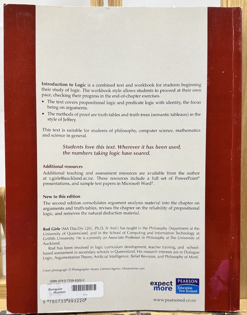 Introduction to Logic Second Edition - Roderic A. Girle - Textbook In GC 8576