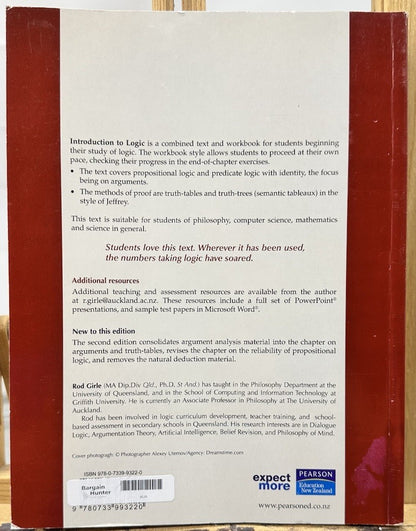 Introduction to Logic Second Edition - Roderic A. Girle - Textbook In GC 8576