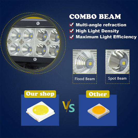 12 Inch Work Light Bar Car Offroad Work Lamp Bar 120W Car Roof Led Work Light