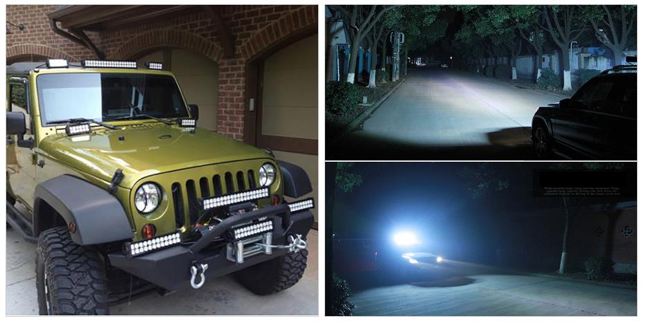 12 Inch Work Light Bar Car Offroad Work Lamp Bar 120W Car Roof Led Work Light