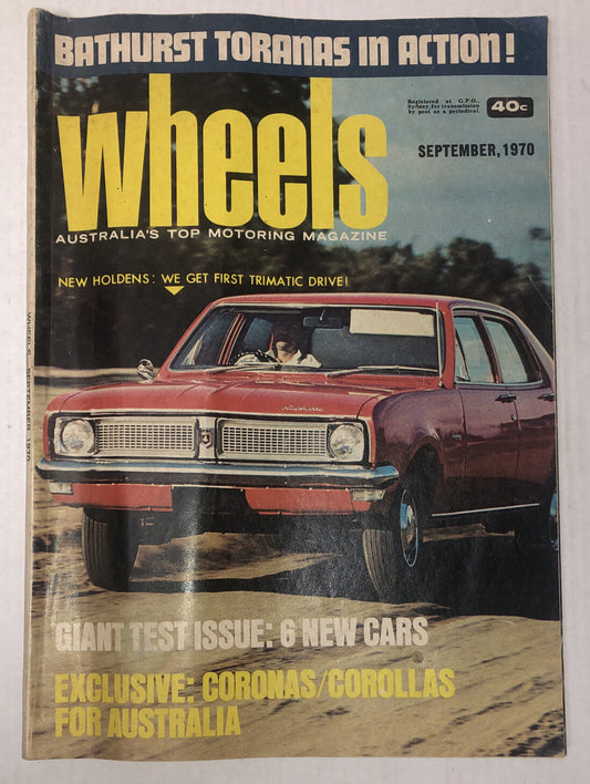 Vintage Wheels Magazine September 1970 In Ok Condition