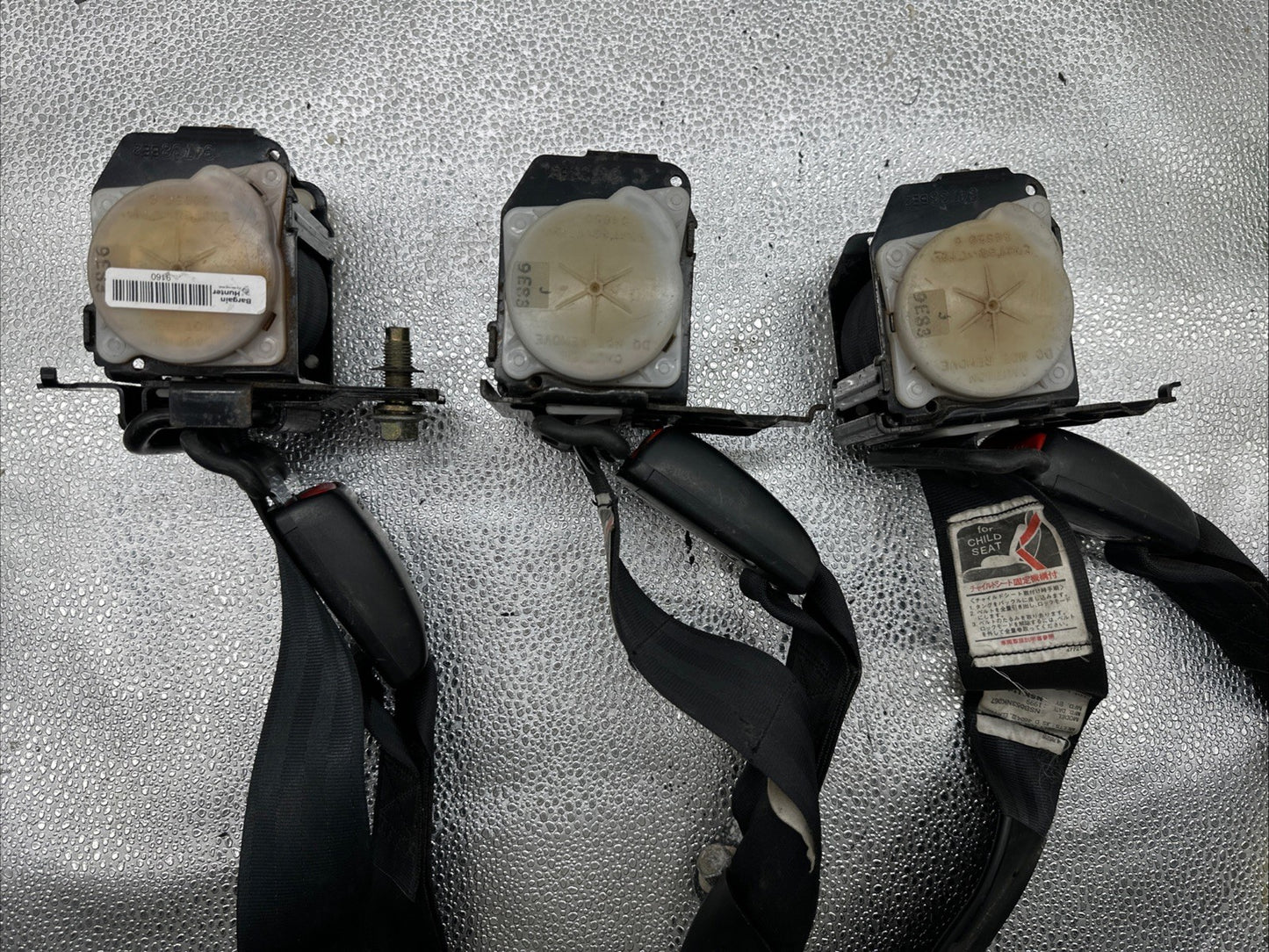 Nissan ER34 Skyline 4-Door Rear SeatBelt Set of 3 NSB053NK067 NSB053NK069(9126)