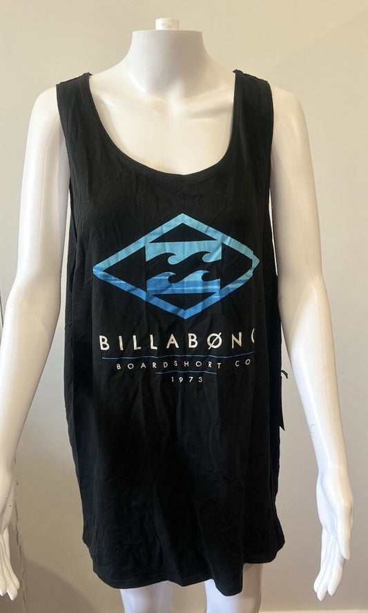 Billabong Diamond Black Singlet Size X-Large New With Tags 3446