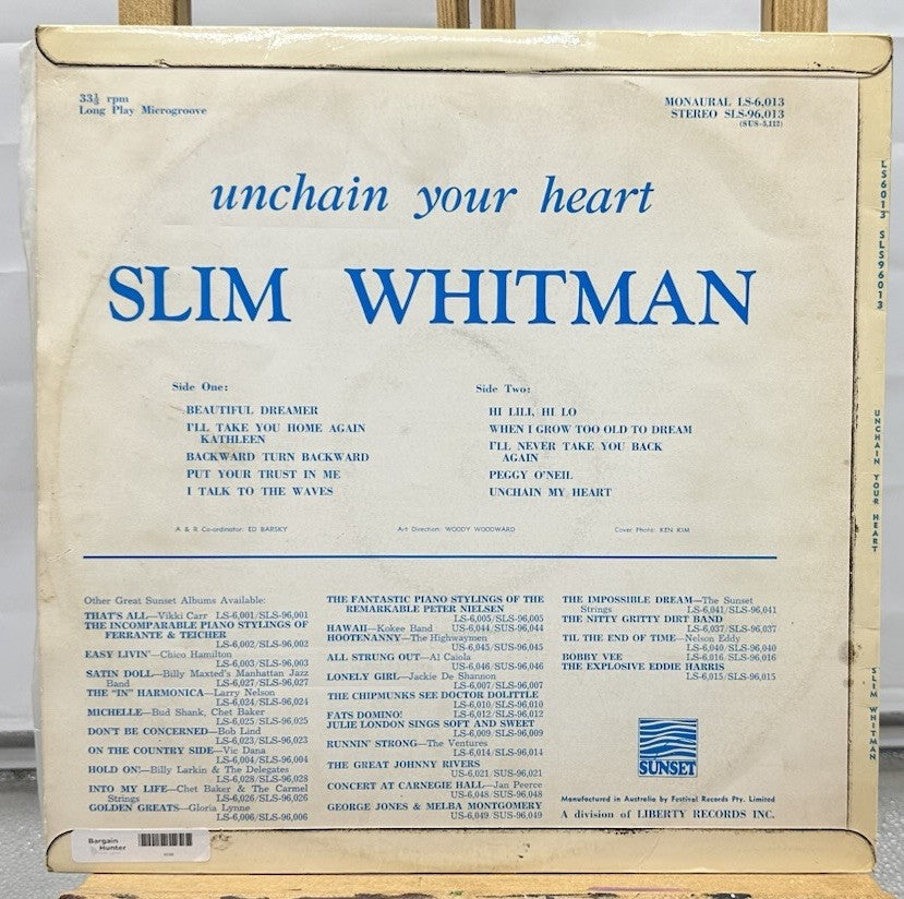 Slim Whitman – Unchain Your Heart Record In Good Condition 6748
