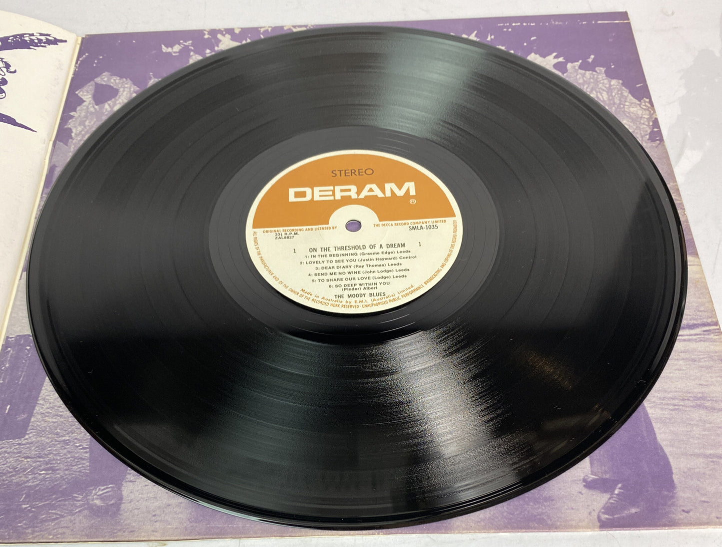 THE MOODY BLUES_ON THE THRESHOLD OF A DREAM_1969 OZ G/F LP DERAM WITH BOOKLET
