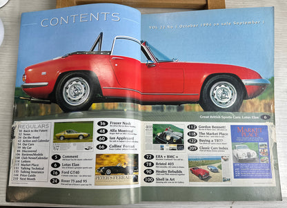 Thoroughbred & Classic Cars October 1994 Magazine In Good Condition