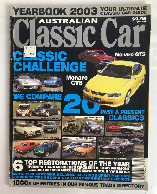 Australian Classic Car 9th Edition 2003 Magazine Vintage In Good Condition