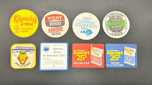 Random Collection Of Vintage Drink Coasters Escort / West End /Kahlua / Olympiad