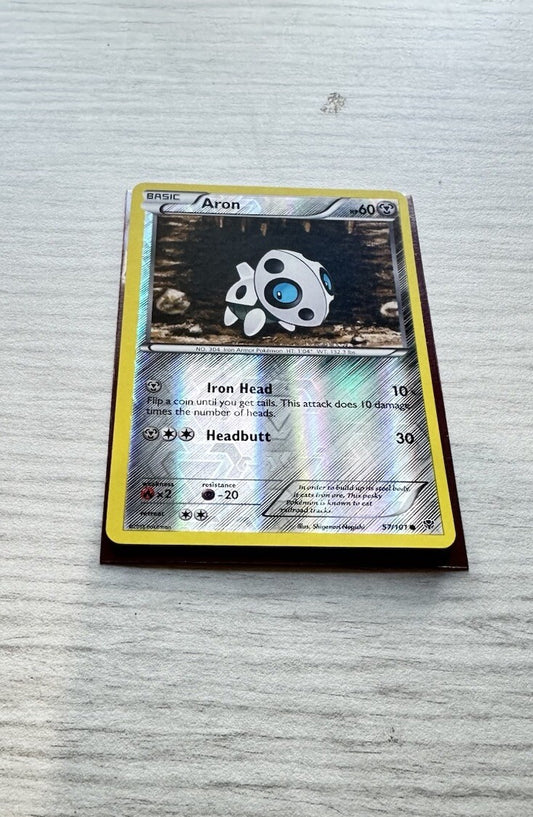 Aron Pokemon Reverse Holo Steel Card Year 2013 (5243)