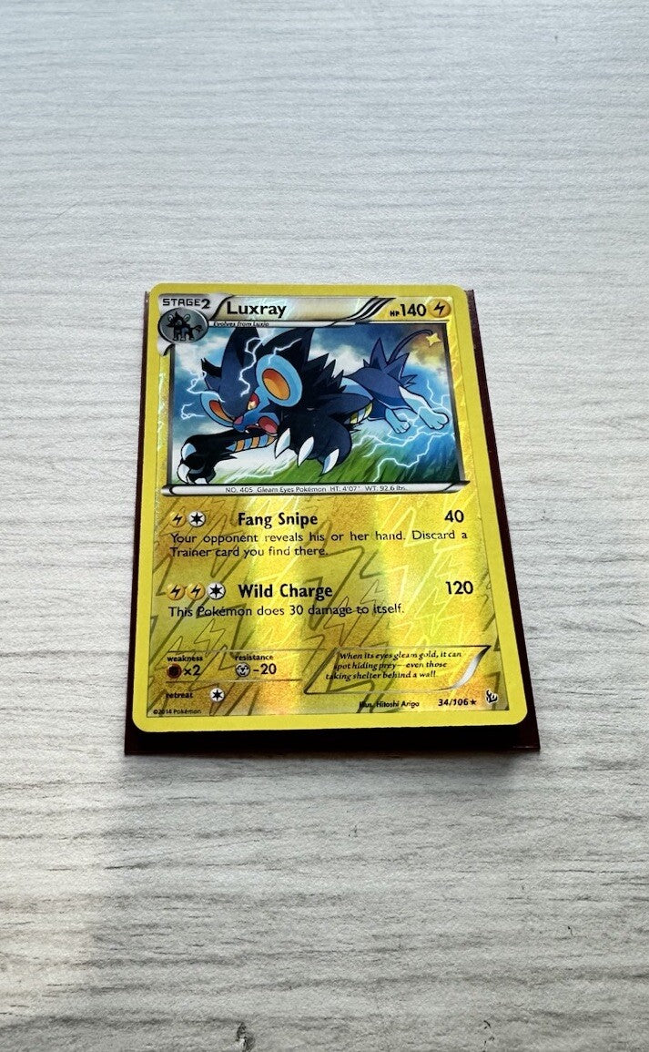 Luxray Pokemon Reverse Holo Electric Card Year 2014 (5243)