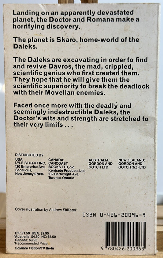 Doctor Who And The Destiny Of The Daleks By Terrance Dicks - Book In VGC