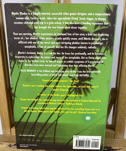 False Memory Deab Koontz Novel In Good Condition