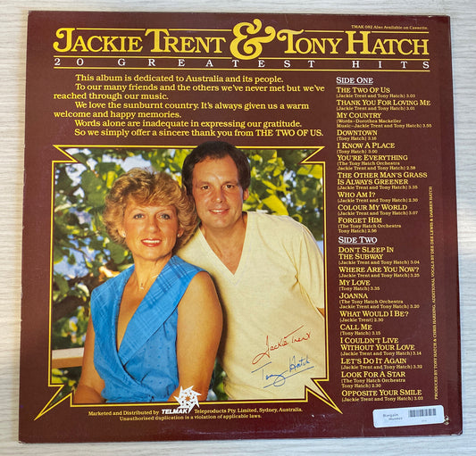 Jackie Trent And Tony Hatch  20 greatest hits Vintage Vinyl Record 3410
