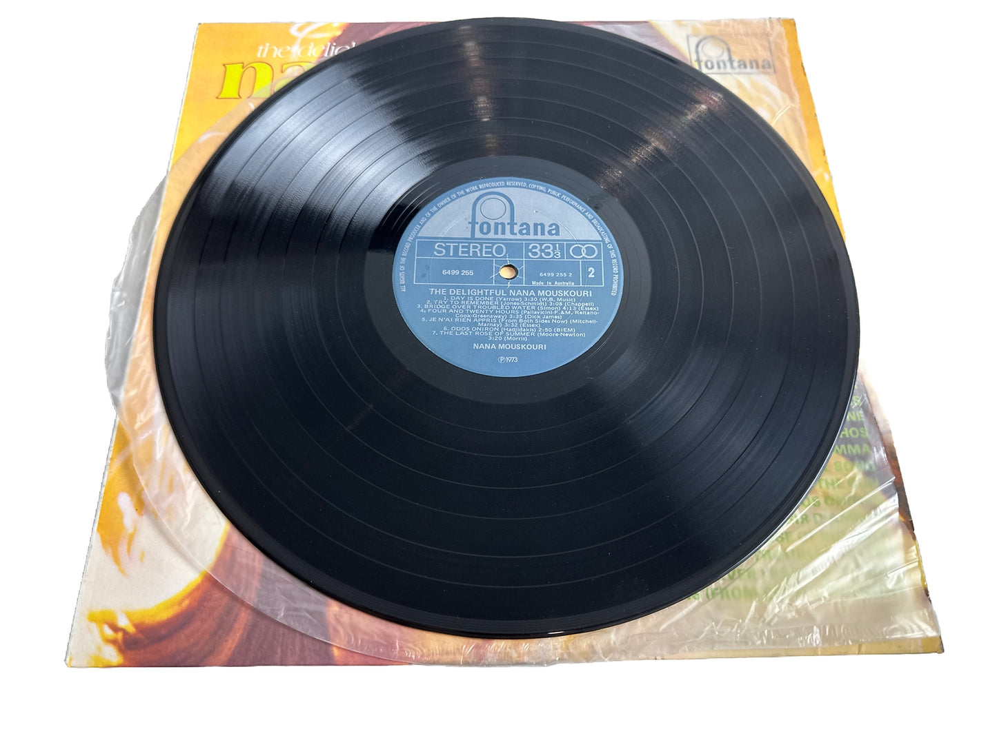 The Delightful Nana Mouskouri 12" Vinyl LP Album FONTANA In Good Condition 4470