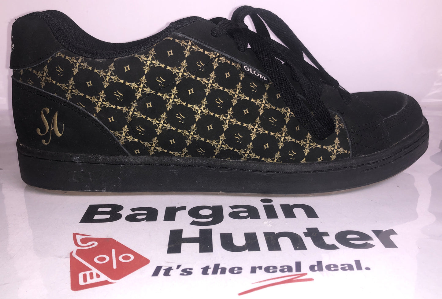 F151 Globe Viceroy Mens Shoes In Black & Gold US14 UK13 EUR48 In Good Condition